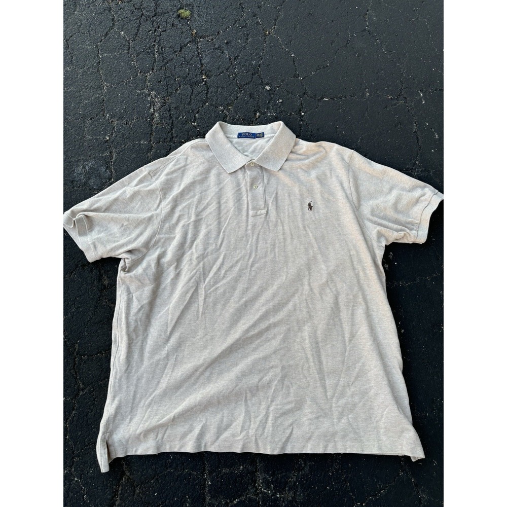 POLO RALPH LAUREN POLO SHIRT MENS 4XB 4XL BIG Beige XXXXL